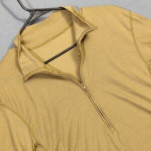 ORC Industries L1 Long Sleeve Top Men's M Brown 1/2 Zip Base Layer Made in USA